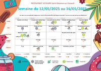 Menus du 12 au 16 mai