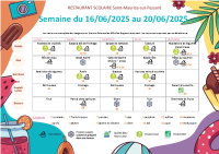 Menus du 16 au 20 juin