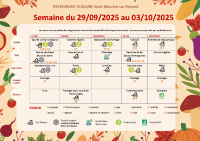 Menus 29 septembre au 3 octobre