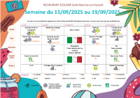 Menus du 15 au 19 septembre