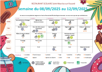 Menus du 8 au 12 septembre