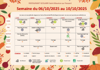 Menus du 6 au 10 octobre