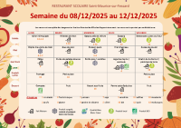 Menus du 8 au 12 décembre