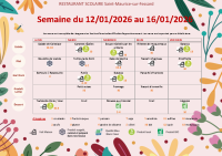 Menus du 12 au 16 janvier