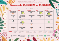 Menus du 19 au 23 janvier