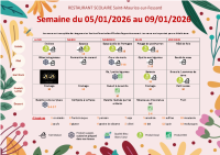 Menus du 5 au 9 janvier